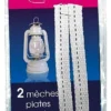 Lot De 2 Mèches Plates Lampe Tempête Siam