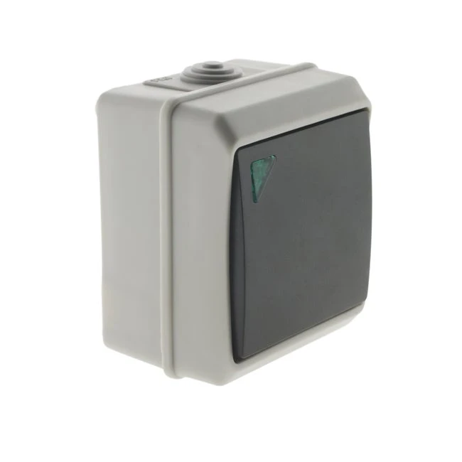 Interrupteur Va-et-vient étanche à Voyant, Lumineux 1 Interrupteur Va-et-vient étanche à Voyant, Lumineux