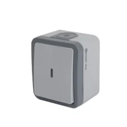 Poussoir étanche à Voyant, Lumineux Extrem, LEXMAN, Gris