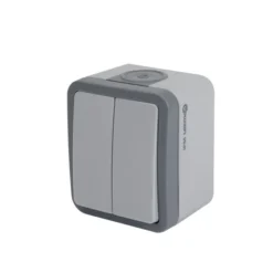 Double Interrupteur Va-et-vient étanche Extrem, LEXMAN, Gris