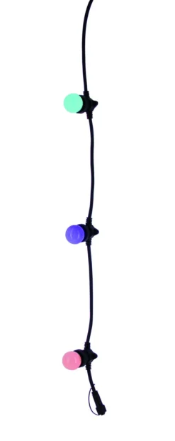 Guirlande Extérieure E27 10 Ampoules Multicouleur LED Noir YANTEC