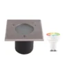 Spot à Encastrer Extérieur Inox Carré Gu10 Max 50 W Diam.10 Cm, Lumihome