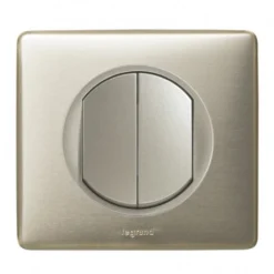 Legrand Céliane – Double Bouton Poussoir – Ensemble Titane Complet à Griffes