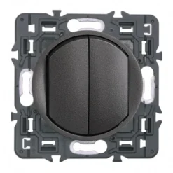 Legrand Céliane – Va Et Vient + Bouton Poussoir 6A – Ensemble Graphite à Griffes – à Composer