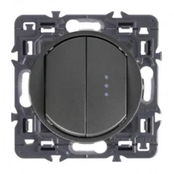 Legrand Céliane – Double Va Et Vient. 1 Avec Voyant Lumineux 1 Sans – Ensemble Graphite à Composer