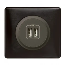 Legrand Céliane – Prise Double Chargeur USB – Ensemble Carbone Complet