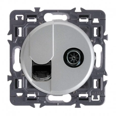 Legrand Céliane – Prise Mixte RJ45/Télévision Céliane – Catégorie 6 – FTP – Ensemble Titane à Composer 1 Legrand Céliane – Prise Mixte RJ45/Télévision Céliane – Catégorie 6 – FTP – Ensemble Titane à Composer