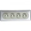 Legrand Céliane – Prise 4x 2P+T Compacte Précâblée Standard – Ensemble Aluminium Complet