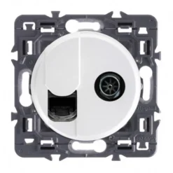 Legrand Céliane – Prise Mixte RJ45/Télévision Céliane – Catégorie 6 – FTP – Ensemble Blanc à Composer