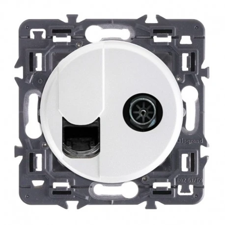 Legrand Céliane – Prise Mixte RJ45/Télévision Céliane – Catégorie 6 – FTP – Ensemble Blanc à Composer 1 Legrand Céliane – Prise Mixte RJ45/Télévision Céliane – Catégorie 6 – FTP – Ensemble Blanc à Composer