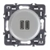 Legrand Céliane – Prise Double Chargeur USB – Type-C – Ensemble Titane à Composer