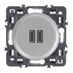 Legrand Céliane – Prise Double Chargeur USB – Type-C – Ensemble Titane à Composer