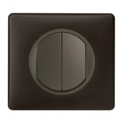 Legrand Céliane – Double Bouton Poussoir – Ensemble Basalte Complet à Griffes