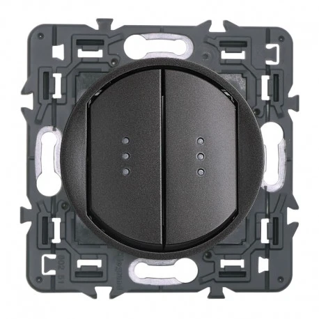 Legrand – Double Va Et Vient Lumineux 10A – Ensemble Graphite à Composer 1 Legrand – Double Va Et Vient Lumineux 10A – Ensemble Graphite à Composer