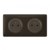 Legrand Céliane – Prise 2x2P+T Surface Précablé – Ensemble Basalte Complet