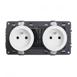 Legrand Céliane – Prise 2x2P+T Standard Précablé – Ensemble Blanc à Compose