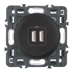Legrand – Prise Double Chargeur USB – Ensemble Graphite à Composer
